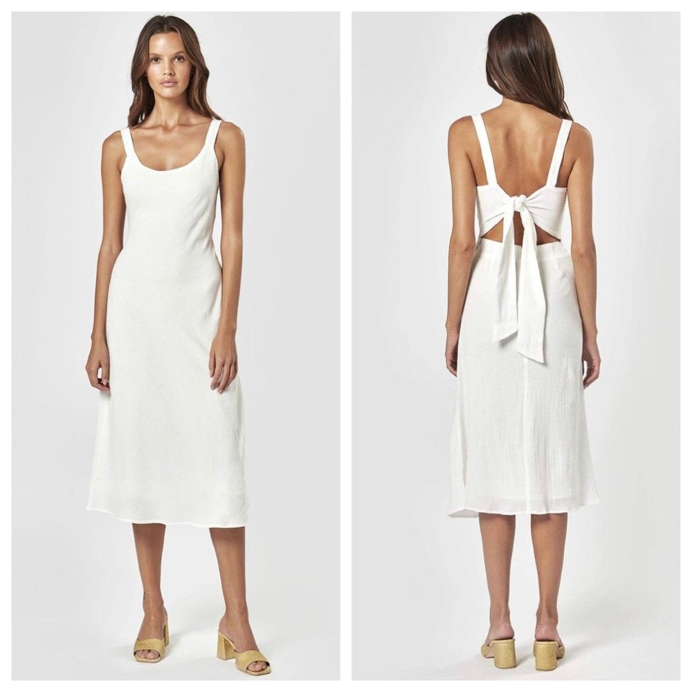 Charlie Holiday Lara Tie Back Midi Dress NWT 4 - Picture 1 of 11